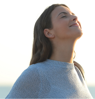 Young woman looking very happy
